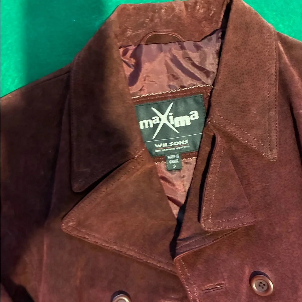 Maxima Men's Burgundy leather jacket. New without tags. Vintage - Picture 2 of 3